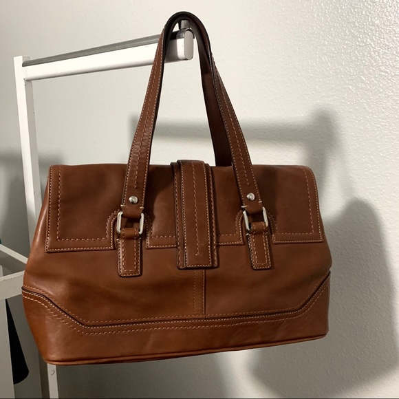 Coach Large Hamilton Brown Leather Purse F12604 - Picture 2 of 8